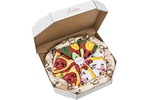 Rainbow Socks - Kobieta Mężczyzna Pizza Skarpetki Prezent Mix Capricciosa Pepperoni Wegetariańska - 4 Pary