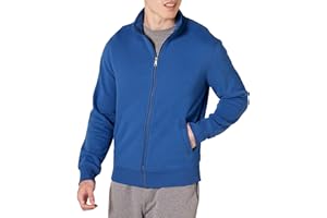 Amazon Essentials Sweat-Shirt à Col Montant en Molleton, à Fermeture Éclair Intégrale Homme