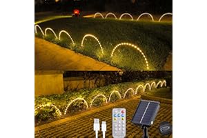 Tacobey Solarleuchten für Außen Garten, 5 Stück LED Rohrleuchten Anschließbar, Weihnachtsbeleuchtung Wasserdicht Solarlampe Wegbeleuchtung für Außen Garten Rasen Auffahrt Gehweg Wege Deko (Warmweiß)