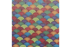 aufodara Tessuto al Metro Stoffa Stile Giapponese Cucito Creativo DIY Fatto a Mano Patchwork Decorativo Tovaglia Tenda, Stoffa al Metro Larghezza 145cm (100x145cm, Colore-03#)