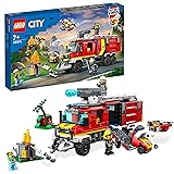 LEGO 60374 City Terenowy Pojazd Straży Pożarnej, Zabawkowy Wóz Strażacki, Nowoczesny Pojazd Służb Ratunkowych z Dronami, Zaba