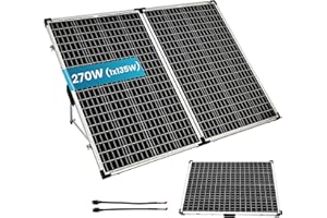 a-TroniX® 270W Solarkoffer 0% MwSt §12 III UstG 2x135W Solarpanel klappbar für Outdoor-Einsatz, Camping, Wohnmobil und Boote, Solarmodul und zum Anschluss an Solarladeregler oder Powerstation