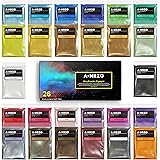 Polvere Di Mica, Pigmento Di Resina Di 26 Colori Pigmento Di Qualità Cosmetica Naturale, Utilizzato In Resina EPoxy, Colorant