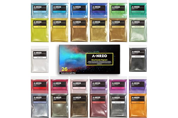 Poudre De Mica-26 Pigments De RéSine De Couleur AdaptéS à La RéSine éPoxy, Aux Taches De Savon, à La Fabrication De Bougies, Au Brillant à LèVres 5g