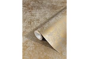 marburg Carta da parati dorata, moderna e classica, opulenta, per camera da letto, soggiorno o cucina 10,05 m x 0,53 m, prodotta in Germania.