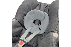 ‎BAMBINIWELT BY RAFAEL K. BAMBINIWELT Kopfstütze KOPFPOLSTER Kopfkissen für Babyschale kompatibel mit Maxi-Cosi Pebble und Pebble Plus (Baumwolle hellgrau)