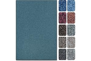 CASA PURA Tappetini per Scale Interne - Copri - Gradini Antiscivolo, Combinabili con Tappeti e Passatoie in Vari Colori e Misure - Rettangolari - Set da 15-23.5 x 65 cm - Verde Acqua