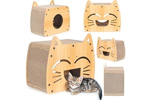 COIL Kratztonne, Katzenhöhle, Katzenkratzbaum, Katzenbett, Katzenliege, Umweltfreundliches Bett, Kratzpappe, MDF, (Höhe: 40 cm)