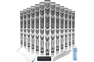 CHAMPKEY 13-Pack Half Cord Golf Grips with Installation Kit - All-Weather Performance Golf Club Grips for Men | High Traction & Feedback Design