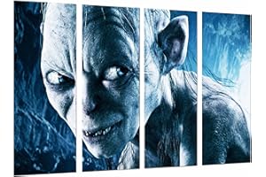 CUADROS CÁMARA Tableau Moderne Photographique, Impression sur bois, Gollum, personnage Le Seigneur des Anneaux, 131 x 62 cm, ref. 26642