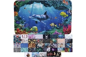 ‎SANILO Sanilo Badteppich, viele schöne Badematten zur Auswahl, Badvorleger sehr weich und rutschfest, waschbar und schnelltrocknend (Delphin, 50 x 80 cm)