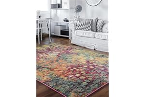 benuta Dywan Nest Casa - włókna sztuczne – prostokątny, abstrakcyjny, orientalny styl, łatwy w pielęgnacji do salonu, sypialni, wielokolorowy, 120 x 170 cm