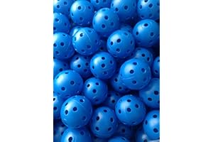JL Golf 24 Pcs Blue Airflow Hollow Perforated Plastic Practice Training Balls