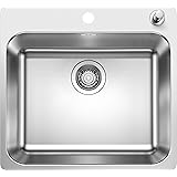 BLANCO SUPRA 500-IF/A - Edelstahlspüle für 60 cm breite Unterschränke - Mit IF-Flachrand und integrierter Armaturenbank - 523