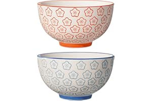 Bloomingville Miski Isabella, niebiesko-czerwone, ceramika, zestaw 2 sztuk