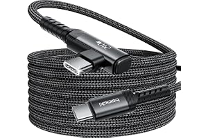 toocki 240W USB C till USB C-kabel 2M, PD3.1 Laddningskabel 90 Grader