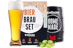 Braufässchen | Bierbrauset zum selber brauen | Weißbier im 5L Fass | In 7 Tagen gebraut | Geburtstagsgeschenk aus München Bay