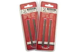 Xcalibur Tooling 82mm Reversible Hobelmesser kompatibel mit Bosch Black und Decker DeWalt Pack of 4