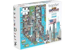 1 000 bitar pussel för vuxna – New York-pussel 8-bitars retrostil – pussel 1 000 bitar för vuxna New York-gåvor – tillverkad