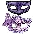 Couple Masquerade Masks Set Venetian Party Mask Mardi Gras Mask for Women and Men
