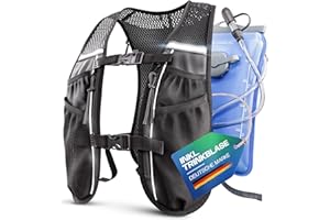 SASMO SPORTS SASMO kamizelka do biegania dla kobiet i mężczyzn, 5 l, ultralekka, 270 g i oddychająca, plecak do biegania dla kobiet - 8 kieszeni, kamizelka do biegania dla mężczyzn