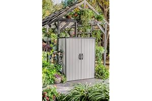 ‎ONDIS24 Ondis24 Keter Gartenschrank Premier, XXL Geräteschuppen, Geräteschrank Tall Cabinet Schuppen, Gartenbox regensicher