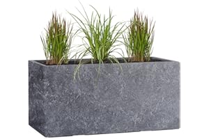 Pflanzwerk® Pot de Fleur Tub Jardinière Lava Anthracite 30x60x30cm *Résistant au Gel* *Protection UV* *Qualité européenne*