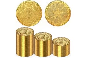 Byhoo Lot de 50 pièces d'or en métal DND, outil de soulagement du stress, avec sac à cordon de serrage en velours, pour jeux de société, jeux de rôle, chasse au trésor, aventures pirates, jeu