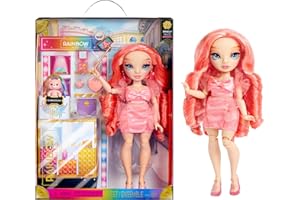 Rainbow High Poupée Mannequin Rose - Pinkly Paige - avec Tenue à la Mode - Poupée À Lunettes avec + de 10 Accessoires de Jeu Colorés - pour Enfants de 4 à 12 Ans et Collectionneurs