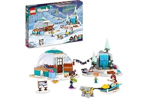 LEGO Friends Les Vacances en Igloo - Jouets Enfants avec Tente de Camping et 2 Chiens de Traîneau - Inclut des Mini-Poupées et Accessoires - Jeux du Nord pour Filles et Garçons de 8 Ans et Plus 41760