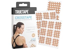 ‎TRUETAPE TRUETAPE Crosstapes – 130 Gitterpflaster in 3 verschiedenen Größen (72x S, 42x M, 16x L) inkl. Anleitung – Wasserfest & Extra Starker Halt – Original Akupunkturpflaster – Mix Pack