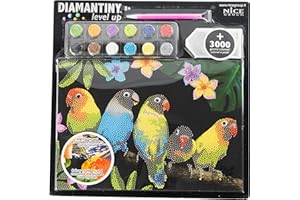 DIAMANTINY Level Up - Nice Group Creative Art, Diamond Painting Kit crea il mosaico, WILD, Uccellini
