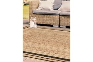 VINILIKO Design | Alfombra Vinílica Lisa Impresa - Carthago Negra 66x150 cm - Interior y Exterior, Antideslizante, Impermeable, Lavable - Varios Tamaños - Alfombra Vinilo Salón, Terraza