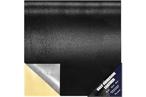 SENSYLECTRA Kunstleder selbstklebend,Leder Patch Selbstklebend Schwarz,150 * 60cm Leder Reparatur Patch, für Sofa, Möbel, Autositze, Taschen