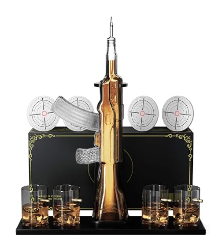 Ski Gondel Dekanter & 2 Gläser – 100 Unzen (2,84 L), Whiskey/Wein, Winter-Deko, Geschenk Für Skifahrer