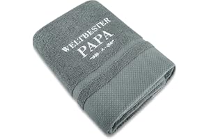 Rebundex Weltbester Papa Handtuch Bestickt Handtücher 50x100 Vatertagsgeschenk Bester Papa Geschenke Geburtstag Geschenk für Vatertag Weihnachten Badetuch Valentinstag Jubiläen