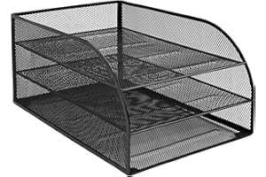 osco europe ltd 3TLTA BLACK - Osco Mesh 3 Tier Assembled Letter Tray (Black)