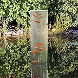 Wasserkunst Fischsäule 100 cm x 20 cm Durchmesser | Fischturm aus PLEXIGLAS | Fischfahrstuhl für Fische | 3 mm Wandstärke aus