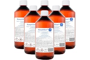 ‎HERRLAN PSM AseptiSan - 6 x 1000 ml Flächen- und Händedesinfektionsmittel Pharmazentral-Nr-16613733 Nachfüllflasche HERRLAN Qualität Made in Germany