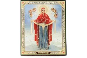 NKlaus María protección icono de madera 10 x 12 cm cristiano ortodoxo 11415