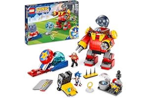 LEGO 76993 Sonic The Hedgehog Sonic Contre Le Death Egg Robot du Dr. Eggman, Jouet pour Enfants, avec Sphère de Vitessse et Lanceur avec 6 Personnages, Cadeau pour Garçons et Filles
