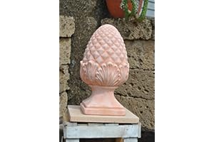 Kunert-Keramik Pinienzapfen,neues Modell,Terracotta,hell,frostfest,41cm