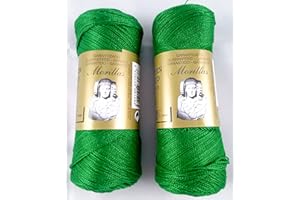 MORILLAS PACK 2 ZEPELINES Algodón perlé 100% egipcio mercerizado para DIY y tejer a mano labores de ganchillo o punto con un acabado elegante. (2 X 70gr) (8, VERDE 12)