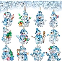 Hundredweat 12 Pièces Diamond Painting Noel, Flocon De Neige