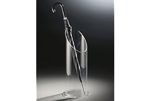 HOWE-DEKO Hochwertiger Acryl-Glas Regenschirmständer, klar, Ø 20 cm, H 60 cm, Acryl-Glas-Stärke Zylinder 3 mm