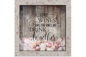 Lawrence Frames 10x10 Weathered Birch Shadow Box Wine Cork Holder 25,4 x 25,4 cm Weinkorkenhalter aus verwittertem Birkenholz, Birke