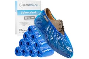URBAN MEDICAL 100x Cubrezapatos impermeables desechables/reutilizables 5,5 g cada uno - SOLID DRY - Cubrezapatos resistentes a la abrasión y al desgarro para interiores y exteriores - Talla Única