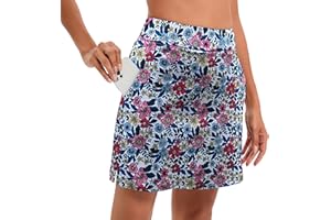 Timuspo Gonna da tennis da donna con pantaloni, gonna corta con tasche, estiva, sportiva, per golf, escursionismo, corsa, ciclismo