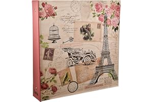 Arpan Großes Einsteckalbum "Happy Memories", Ringbuch, für 500 Fotos, 15,2 x 10,2 cm, Vintage-Eule