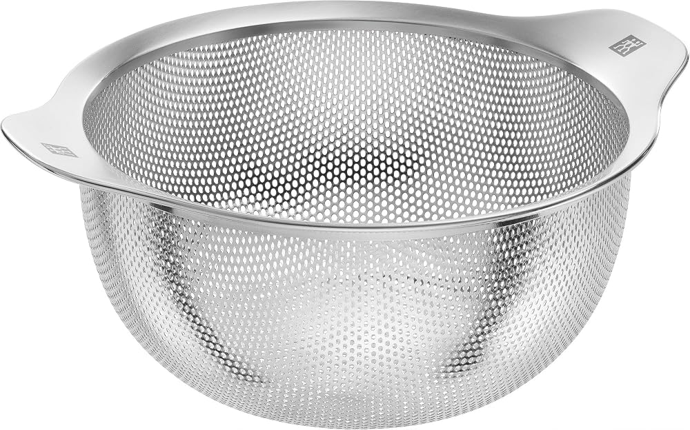 Zwilling Table Süzgeç, 20 cm, Yuvarlak, Metalik Gri | Bulaşık makinesinde yıkanabilir, 2 kulplu, istiflenebilir